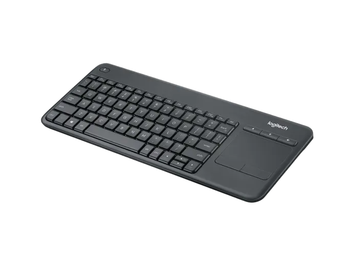 Logitech K400 Plus Wireless Touch Keyboard (Built-in Touchpad/ Easy Media Controls) for TV, Windows, Android, Chrome OS, Laptop, Tablet - Black