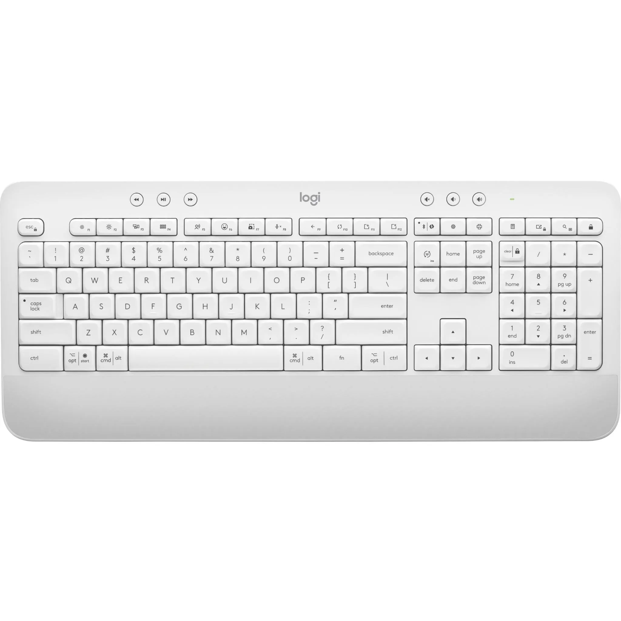 Logitech K650 Signature Wireless Keyboard (White)