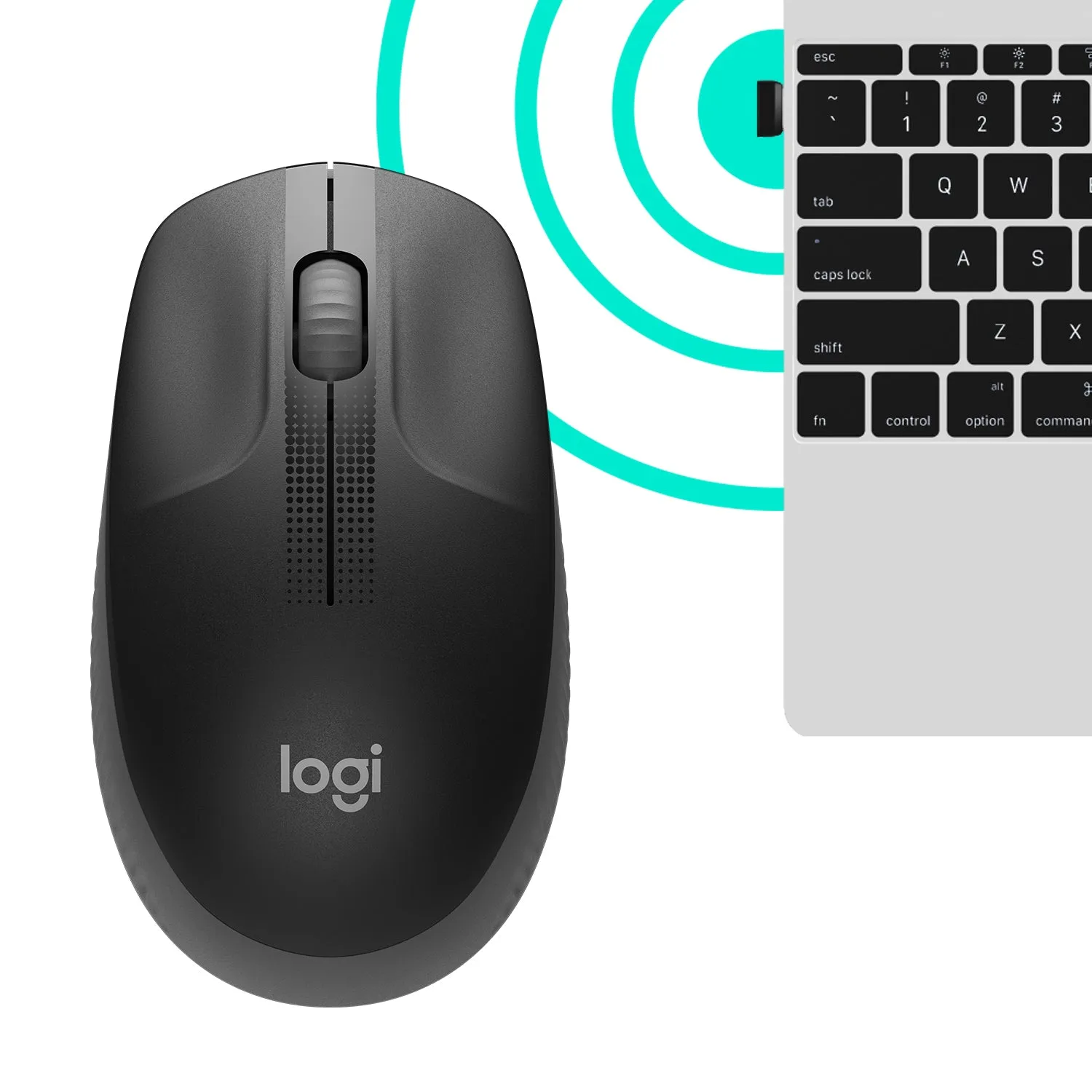 Logitech M190 Full-Size Wireless Mouse Rf Wireless 1000 Dpi Charcoal