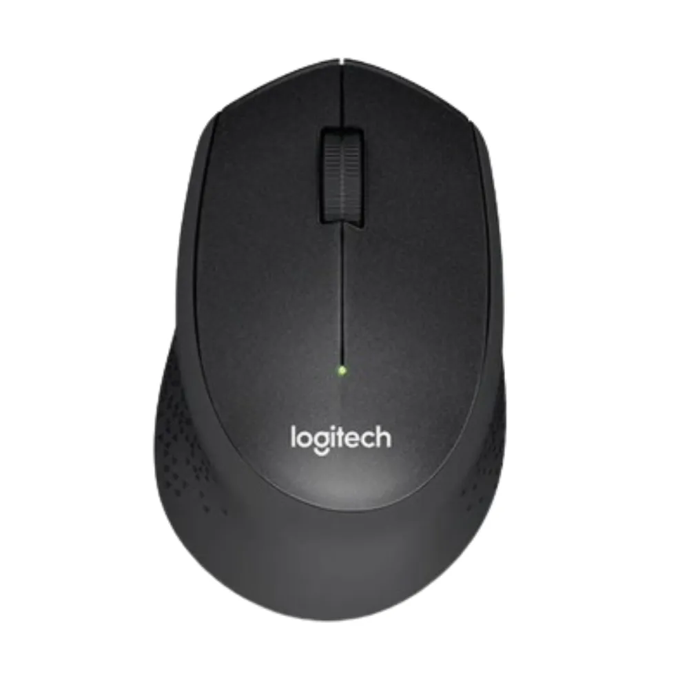 Logitech M331 2.4GHz Silent Plus Wireless Mouse with 1000 DPI USB Nano Receiver for PC, Mac & Laptop (Blue, Black, Red)