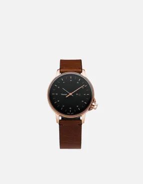 M12 Swiss Rose|Black Cognac Leather