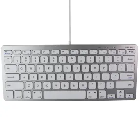 Macally Slim USB Wired Small Computer Keyboard for Apple Mac, iMac (SLIMKEYCA)