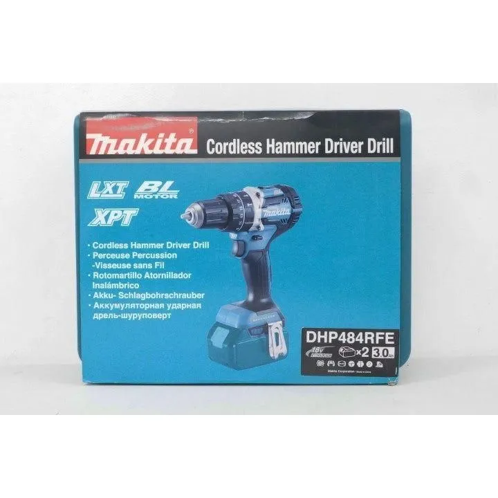 Makita DHP484RFE Cordless Brushless Hammer Drill (LXT-Series)