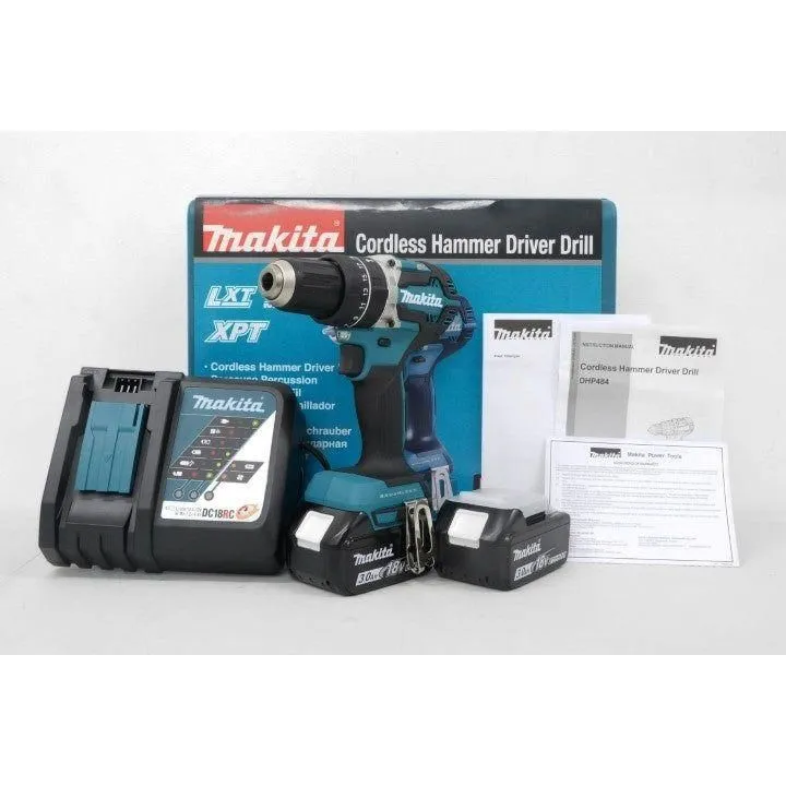 Makita DHP484RFE Cordless Brushless Hammer Drill (LXT-Series)