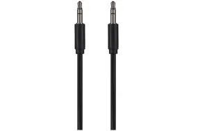 Maplin 3.5mm Aux Stereo 3-Pole Jack Plug to 3.5mm 3-Pole Jack Plug Cable - Black ,1.5m