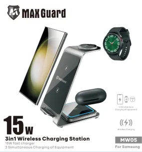 MaxGuard MW05 3-in-1 Wireless Charging Station (For Samsung)