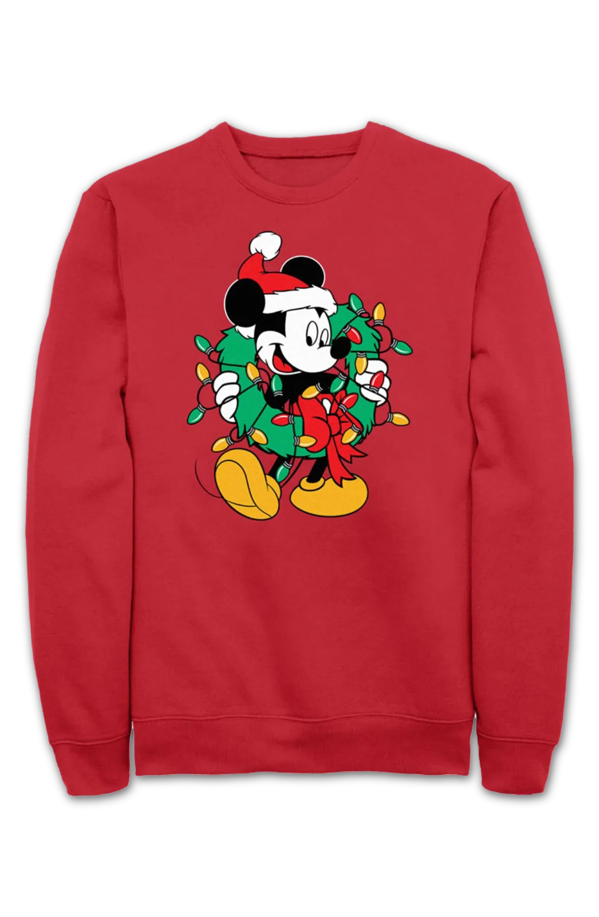 Mickey Mouse Christmas Wreath Disney Sweatshirt