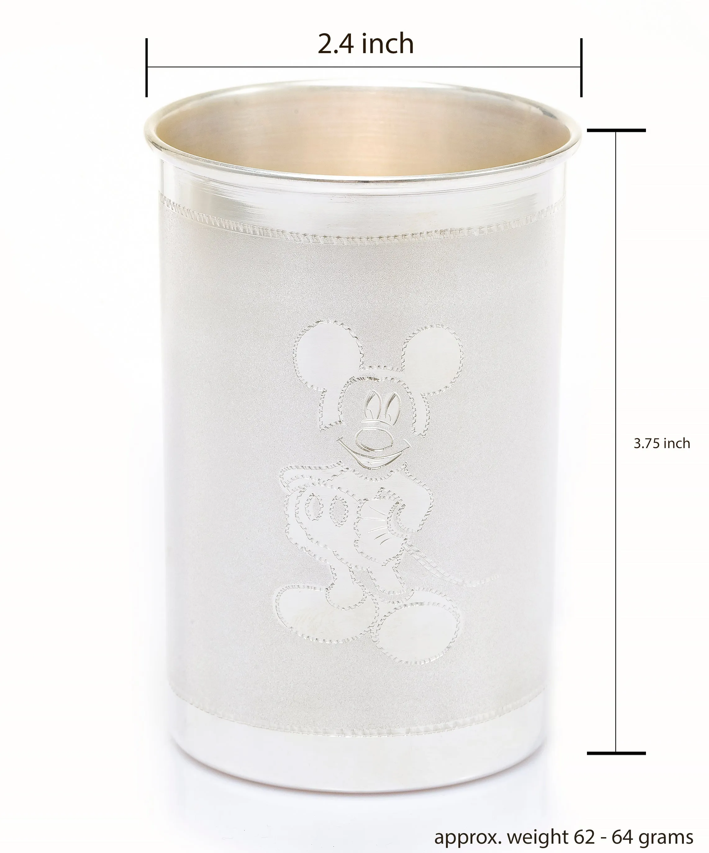 Mickey Mouse Kids Small Silver Glass - IJSH022