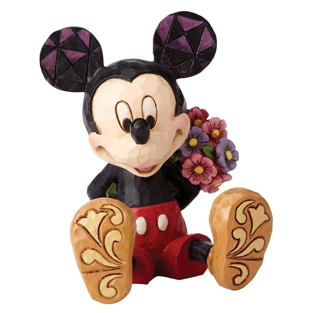 Mickey Mouse with Flowers Mini Figurine