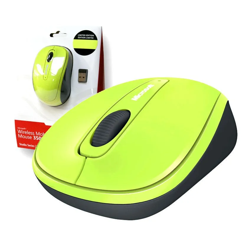 Microsoft Wireless 3500 Studio Series Mobile Mouse - Citrus