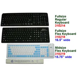 Mid Size Flexible Keyboard, Black/Gray