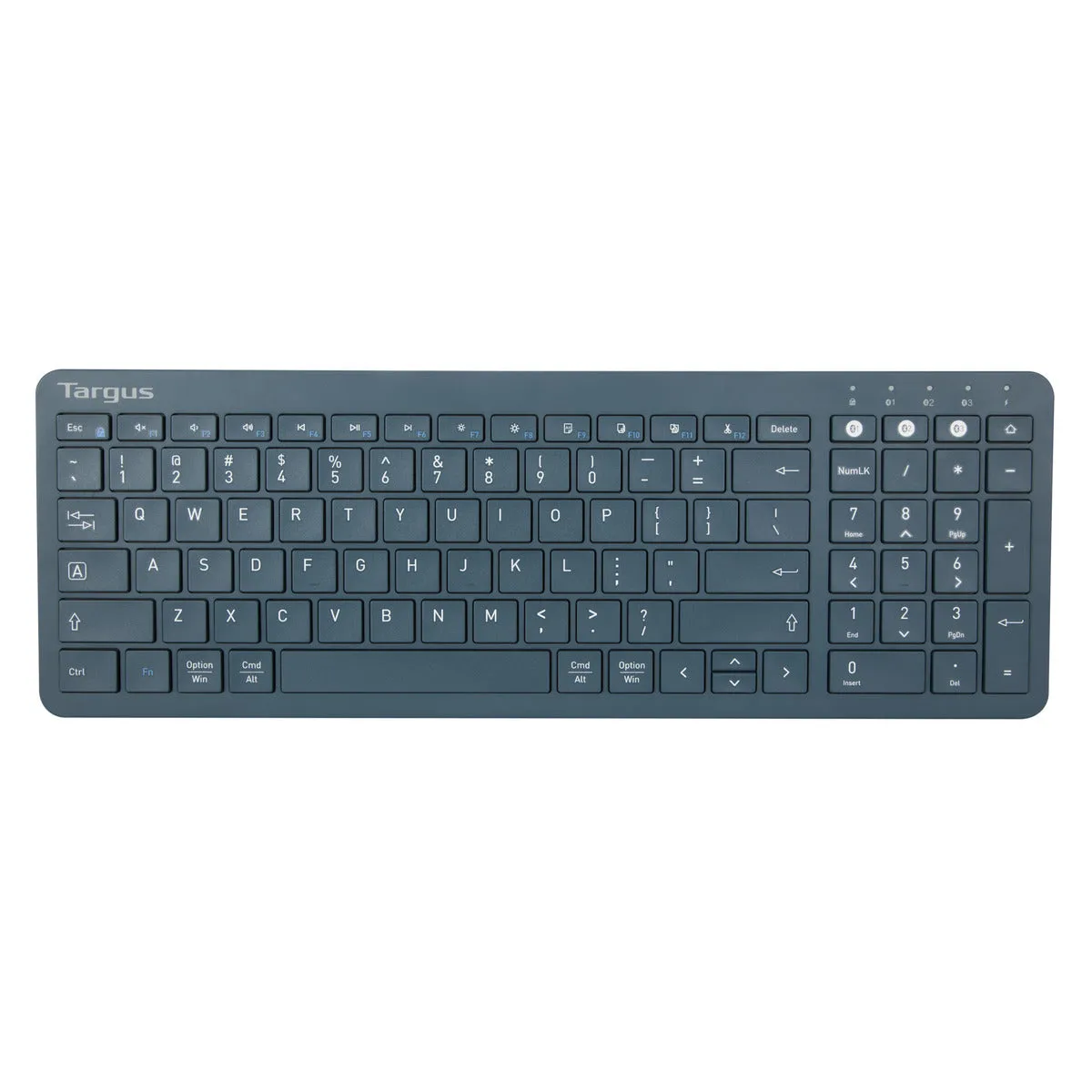 Midsize Multi-Device Bluetooth® Antimicrobial Keyboard (Blue)