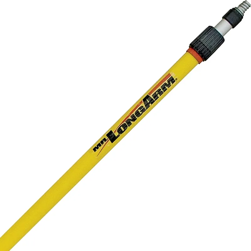 Mr. LongArm Alumiglass 6516 Extension Pole, 1-1/4 in Dia, 8 to 15.4 ft L, Aluminum, Fiberglass Handle, Round Handle :EA: QUANTITY: 1