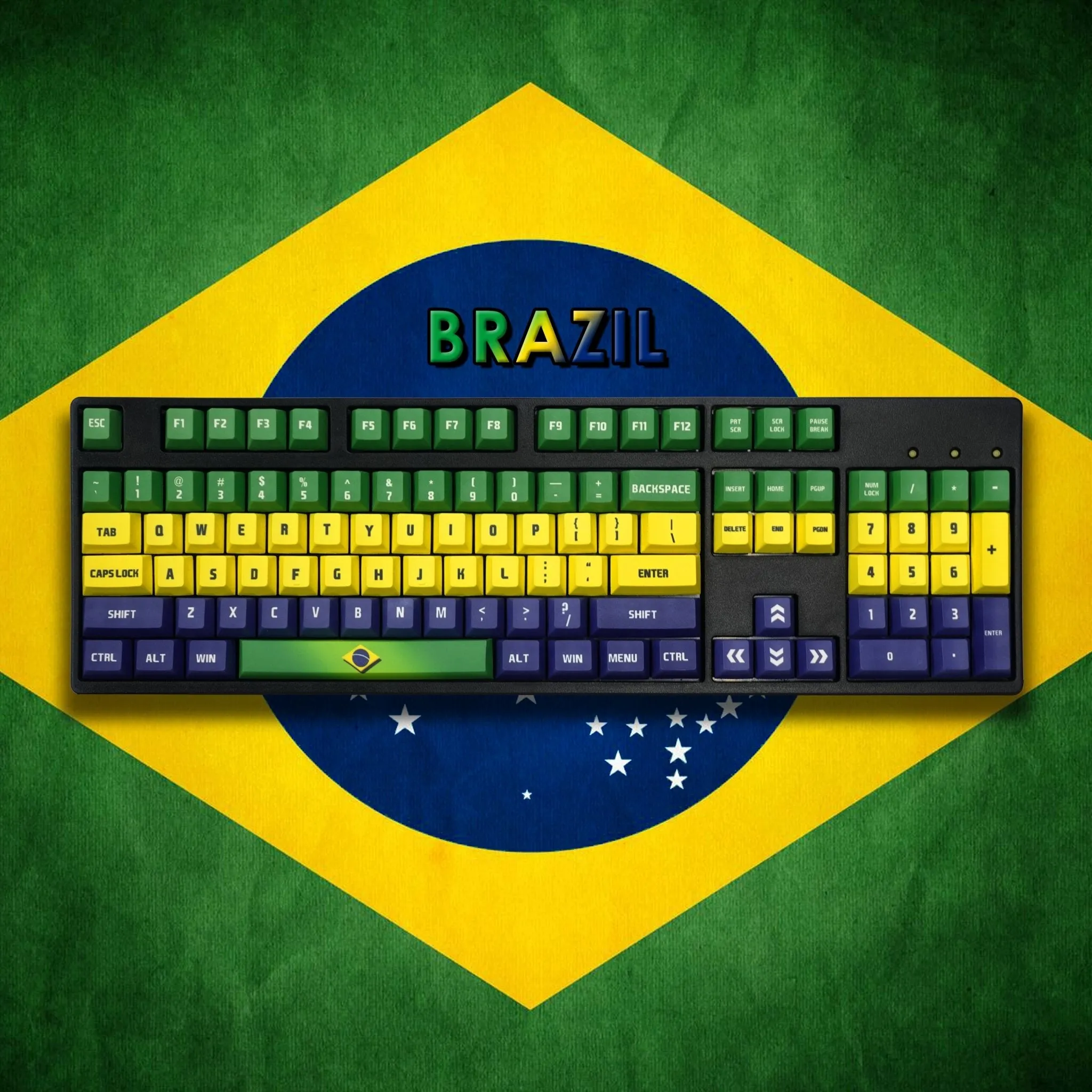 Nation Keycaps | Brazil Keycaps Set