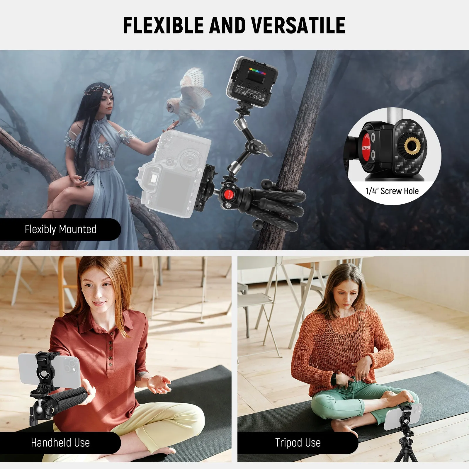 NEEWER TP34 Flexible Tripod with Remote