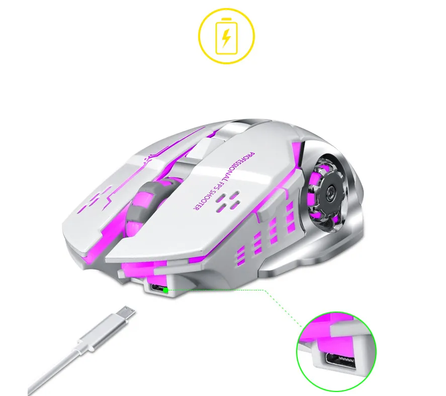 New charging wireless mouse mute