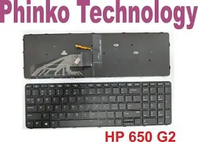 NEW Keyboard for HP Probook 650 G2 655 G2 US frame   backlit