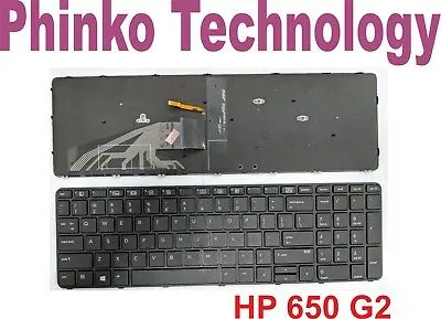 NEW Keyboard for HP Probook 650 G2 655 G2 US frame   backlit