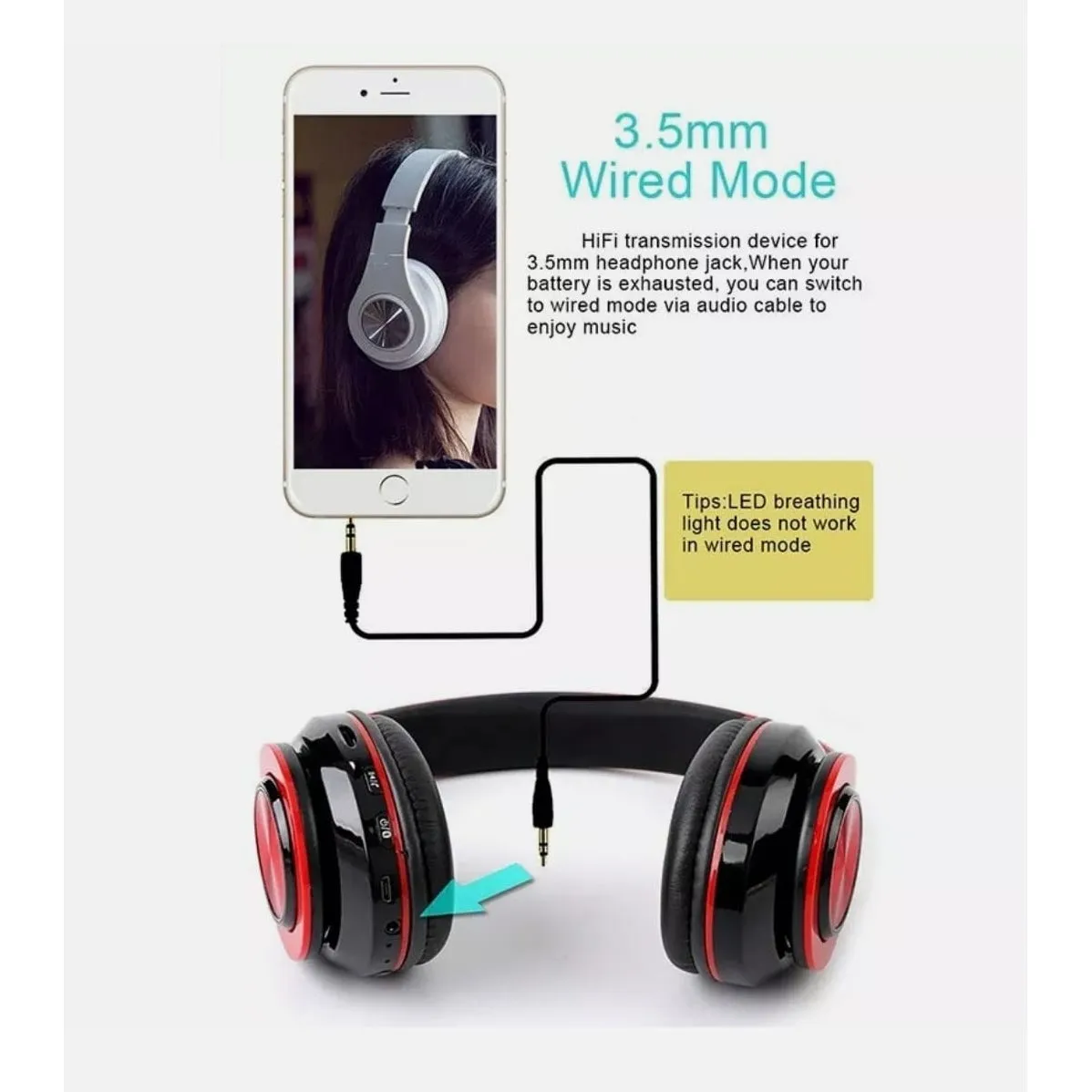 Ninja Dragon Z10 Color-Changing Bluetooth Headphones