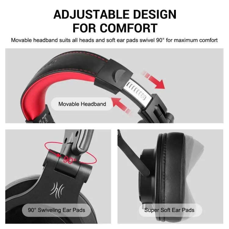 OneOdio A71 Noise-Canceling Wired Headphones with Built-in Mic and Versatile Cables