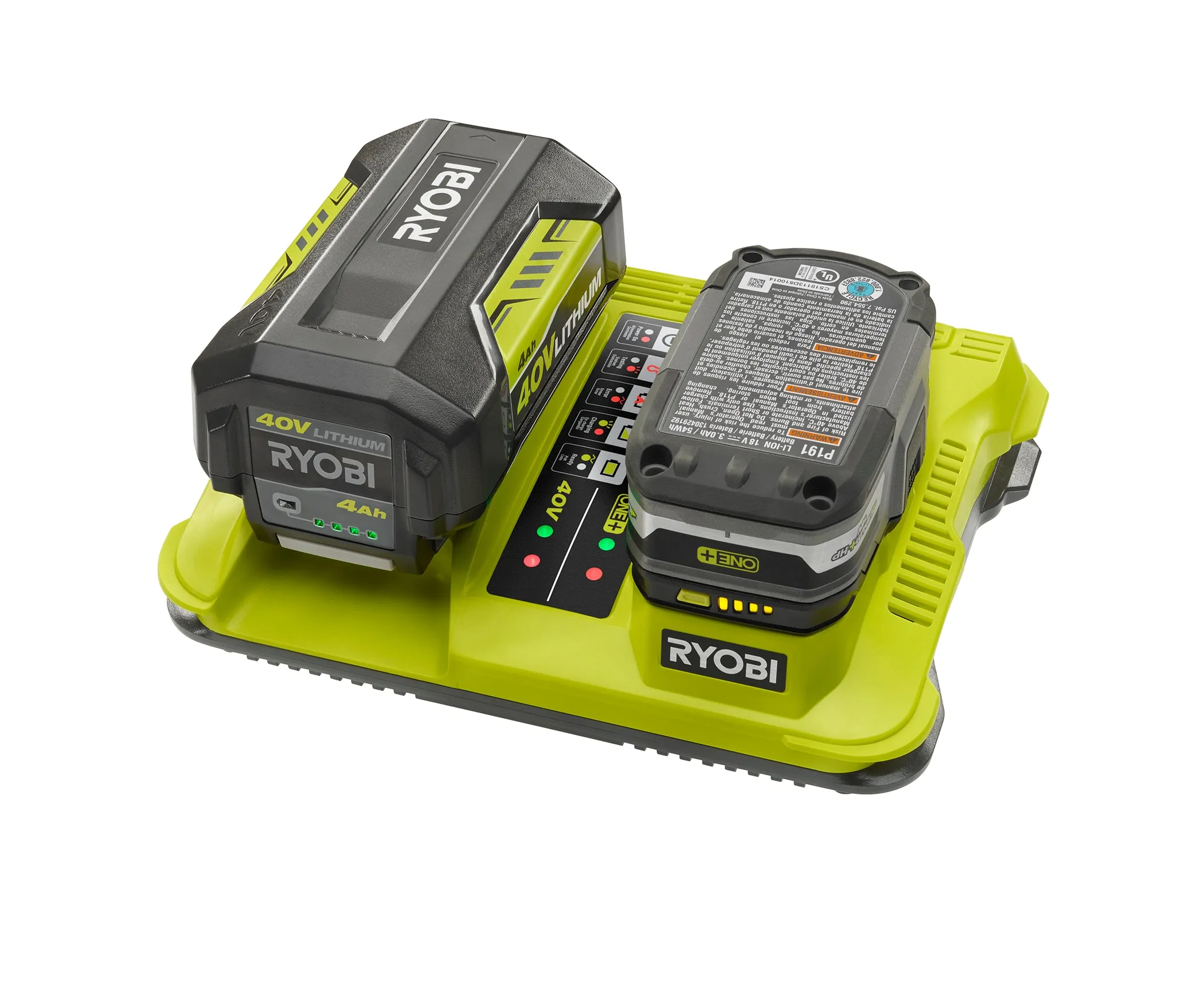 Open Box -  RYOBI ONE  Lithium-Ion Dual Platform Charger for 18-V ONE  and 40-Volt Batteries