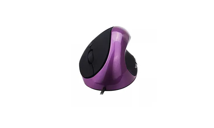 Optical Vertical Mouse - Ergonomic Wired Mouse for PC and Laptop - Purple