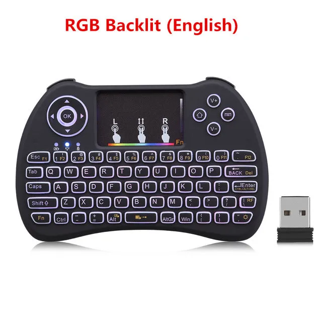 Original H9 Mini Wireless Keyboard 2.4GHz Air Mouse with Backlit Remote Control Touchpad for Android TV Box Google Smart TV