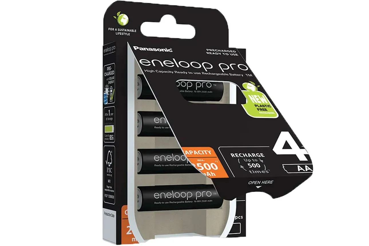 Panasonic ENELOOP PRO 1.2V 2500mAh Ni-Mh Rechargeable AA Batteries - Pack of 8