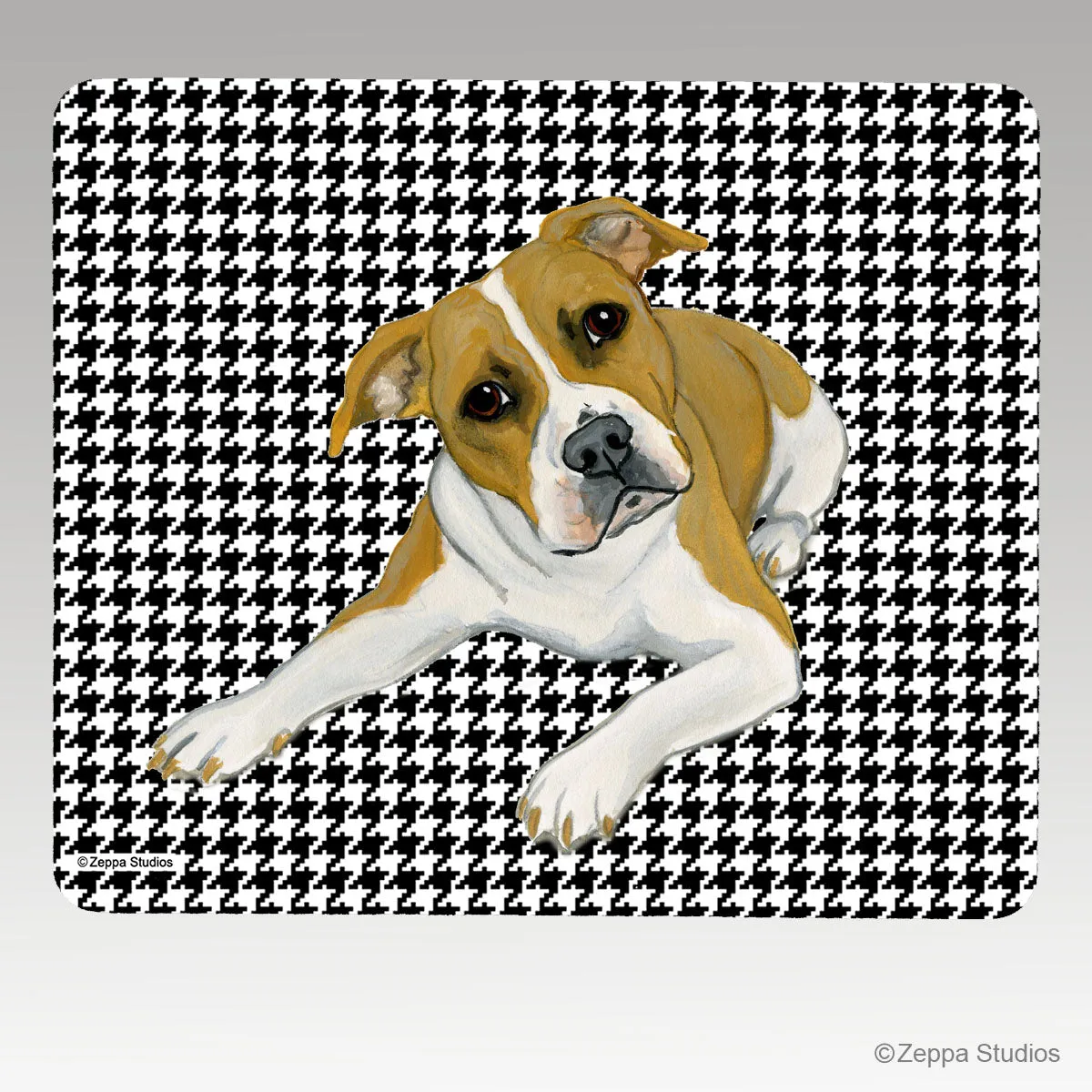 Pit Bull Houndstooth Mouse Pad