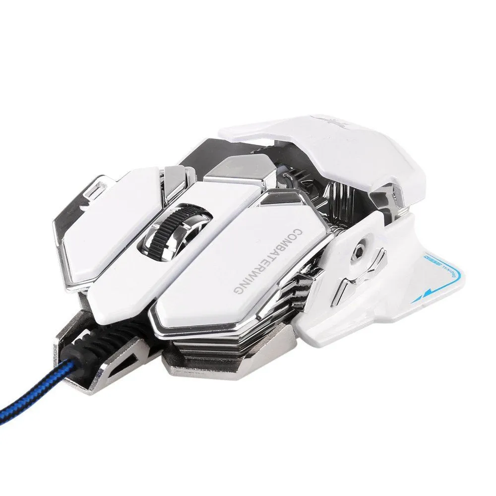 PRO | GAMER "COMBATER WING" 4800 DPI ADJUSTABLE OPTICAL MECHANICAL GAMING MOUSE PROGRAMMABLE 10 BUTTON USB WIRED MICE COMPETITIVE GAME MOUSE