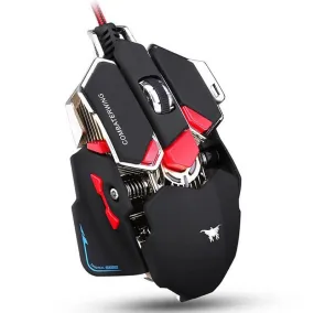 PRO | GAMER "COMBATER WING" 4800 DPI ADJUSTABLE OPTICAL MECHANICAL GAMING MOUSE PROGRAMMABLE 10 BUTTON USB WIRED MICE COMPETITIVE GAME MOUSE