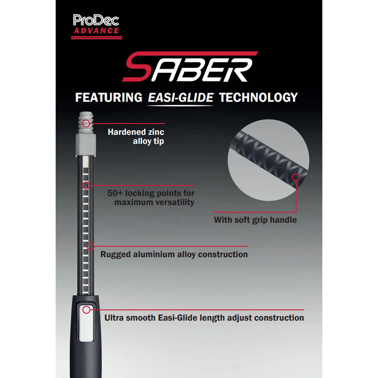 ProDec Advance Saber Extension Pole - 3'-6'