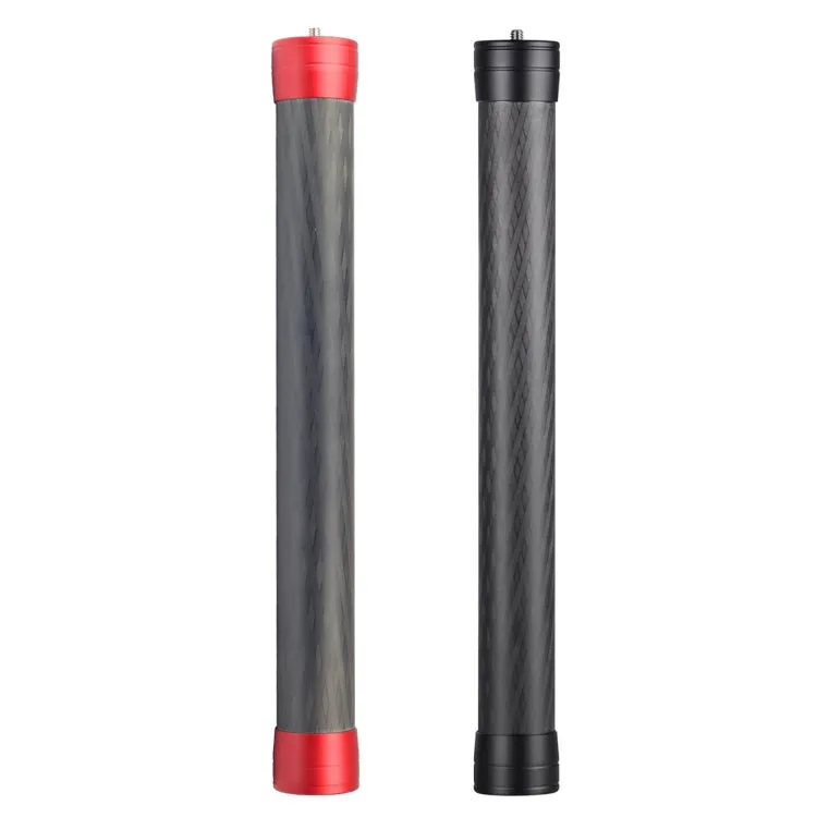 PULUZ Carbon Fiber Extension Monopod Pole Rod Extendable Stick for DJI / MOZA / Feiyu V2 / Zhiyun G5 / SPG Gimbal, Length: 35cm(Red)