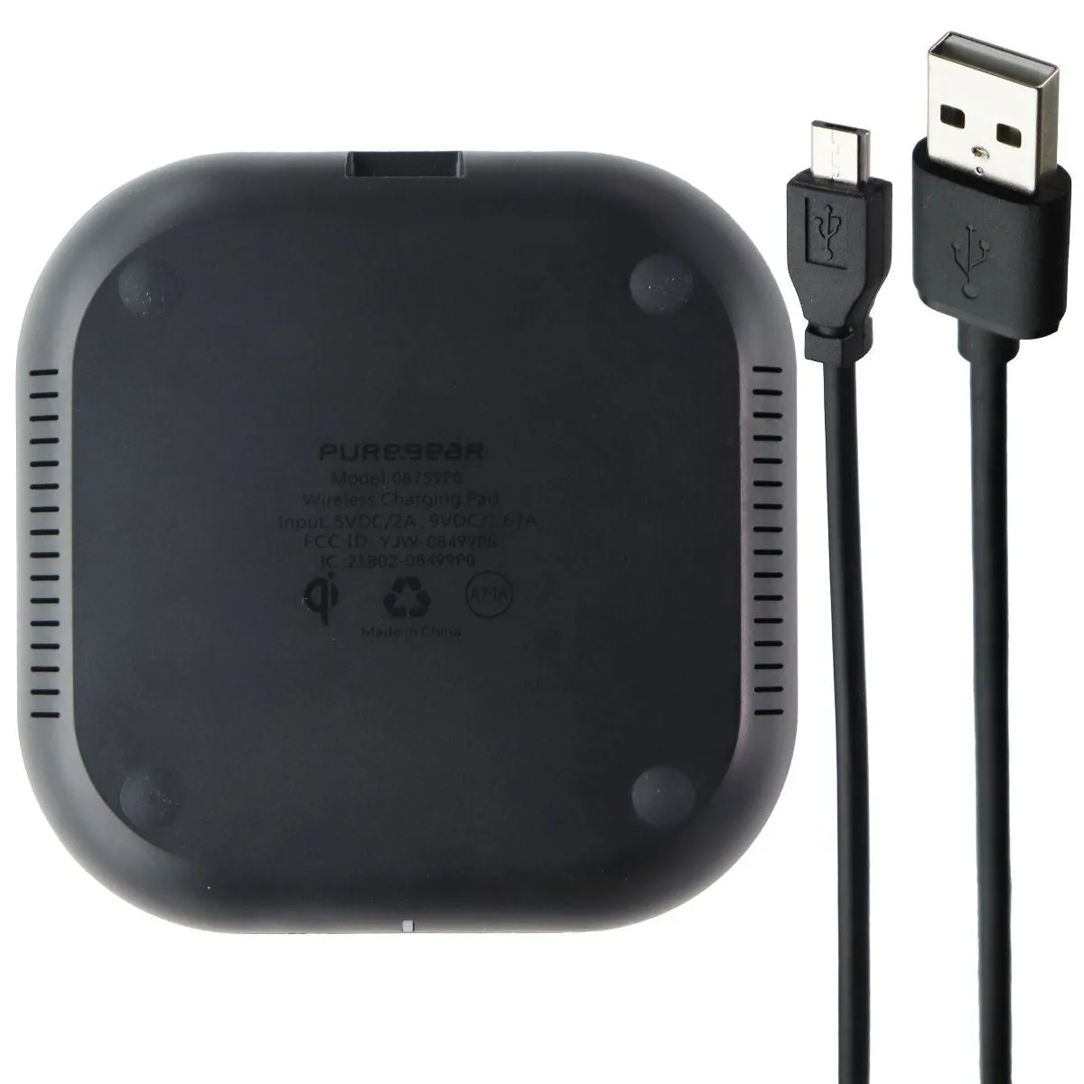 PureGear (9V/1.67A) Wireless Charging Pad - Black (08759PG)