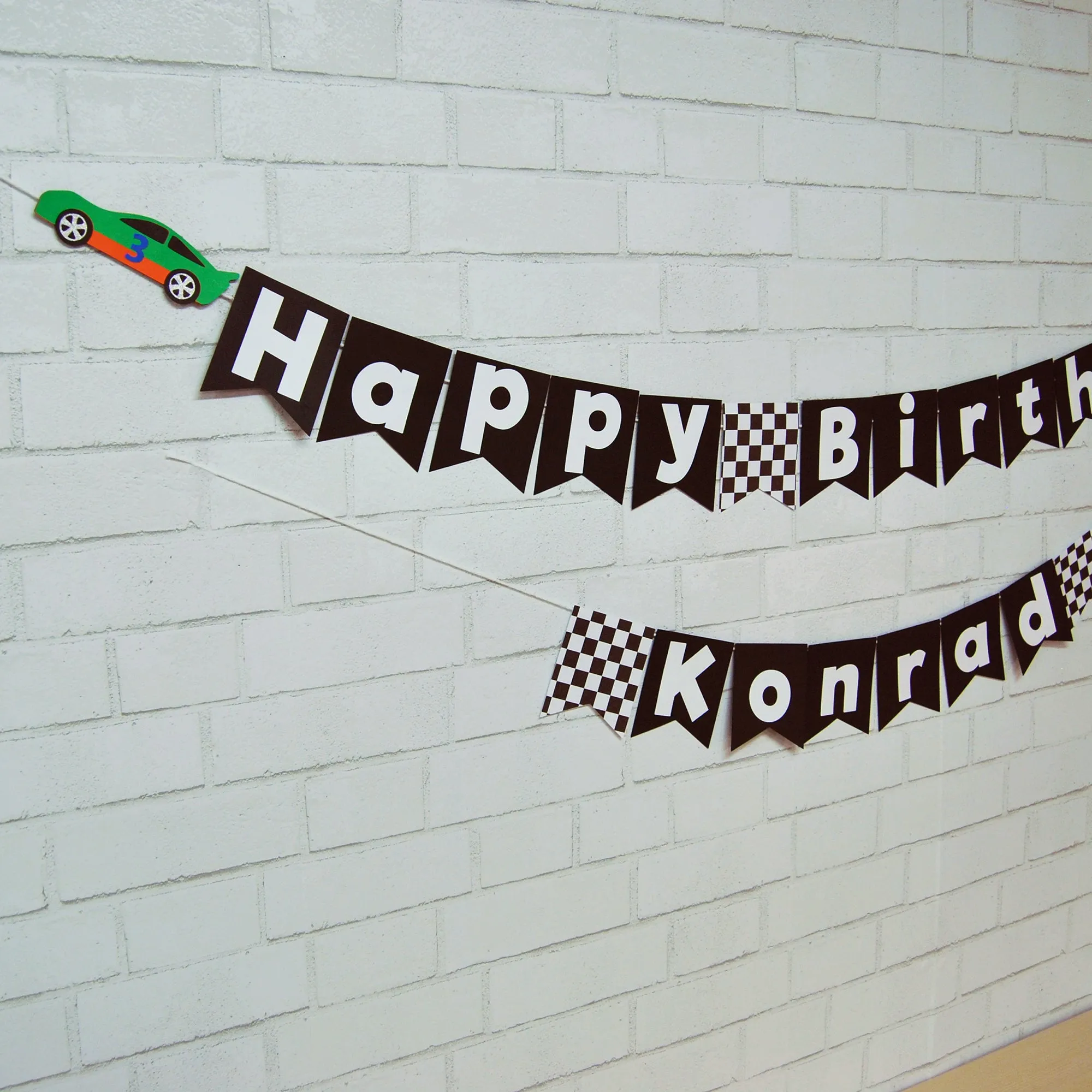 Race Car Birthday Banner