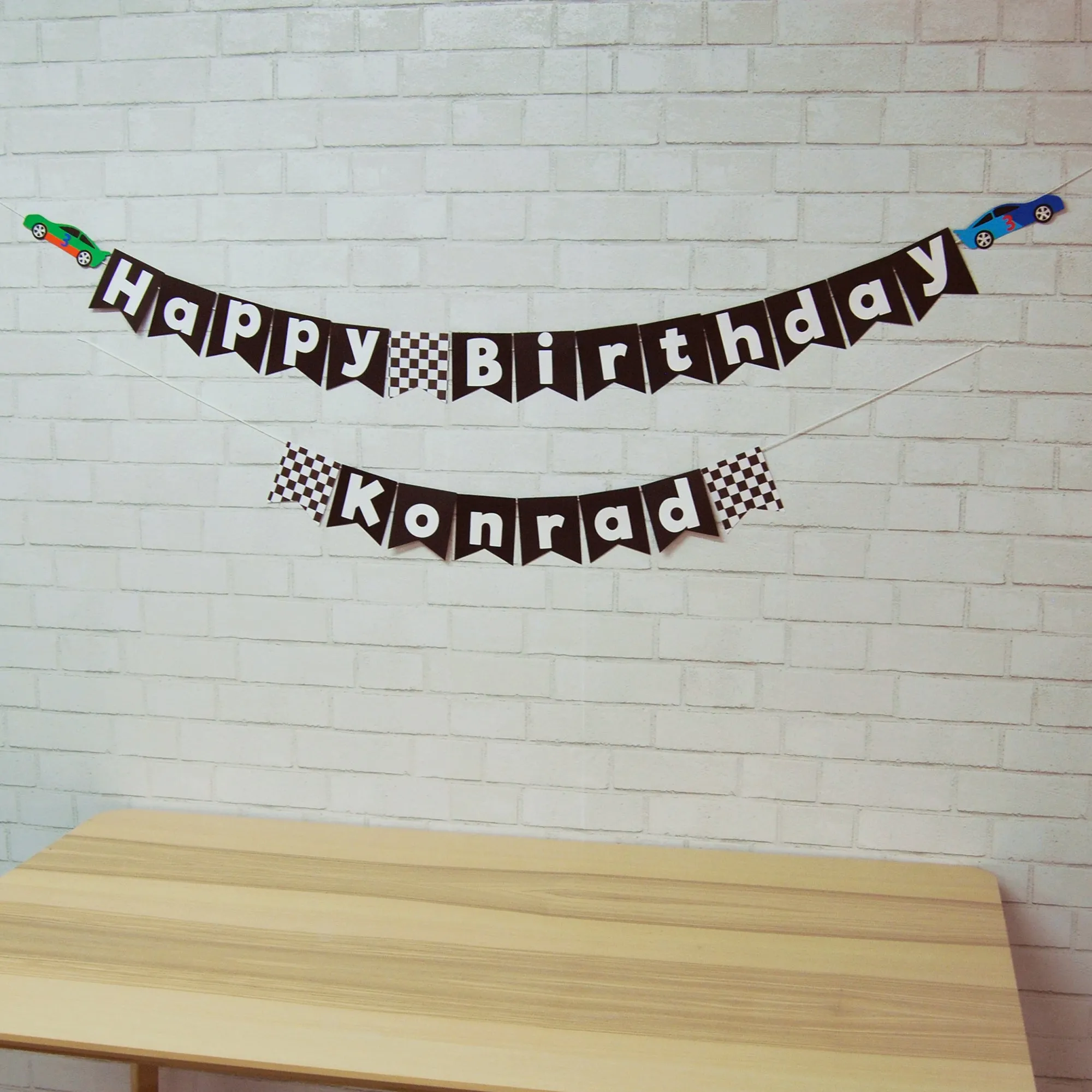 Race Car Birthday Banner