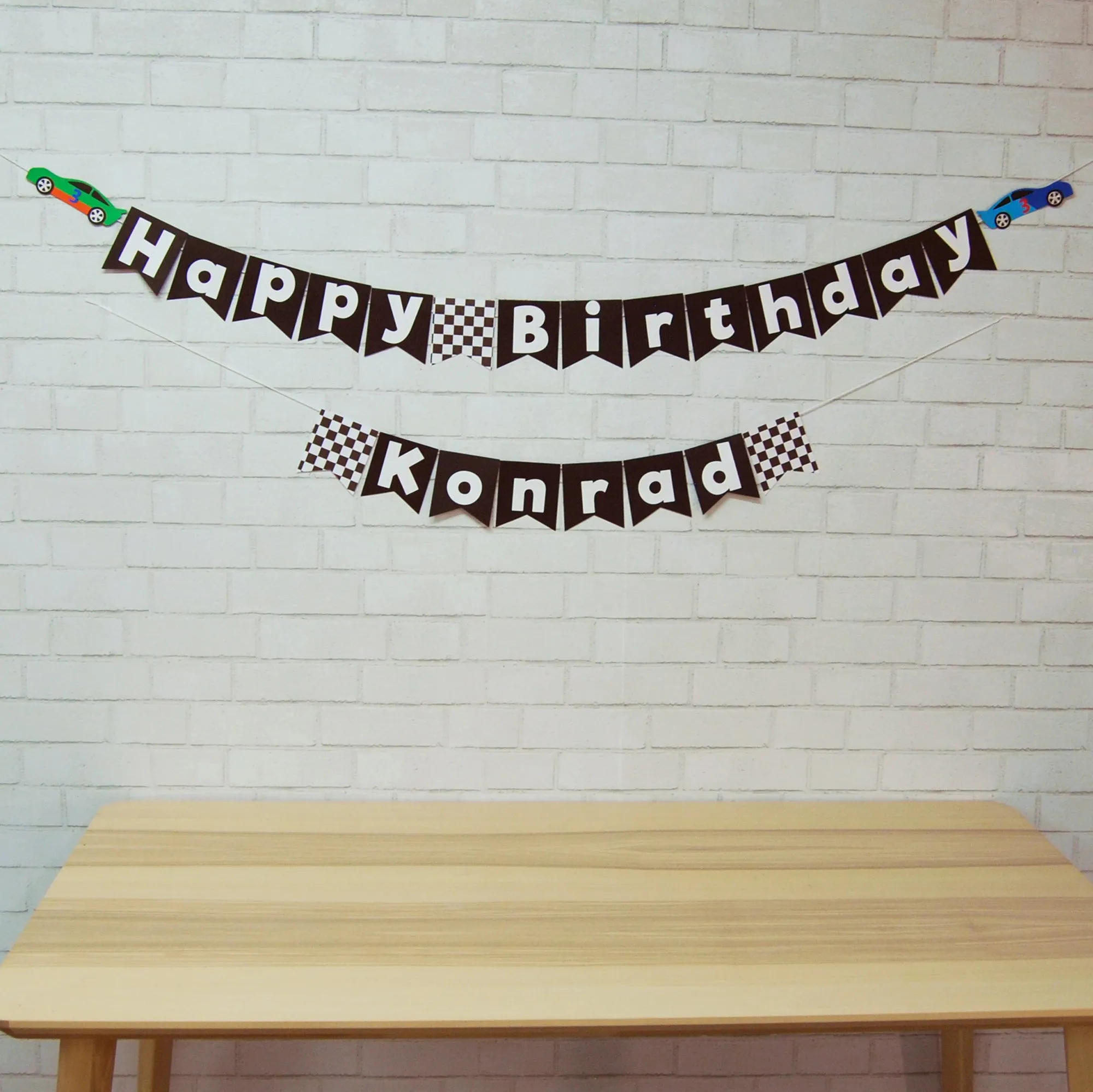 Race Car Birthday Banner