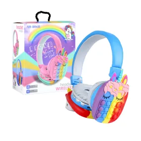 Rainbow Unicorn Poppit Fidget Sensory Bluetooth Headphones