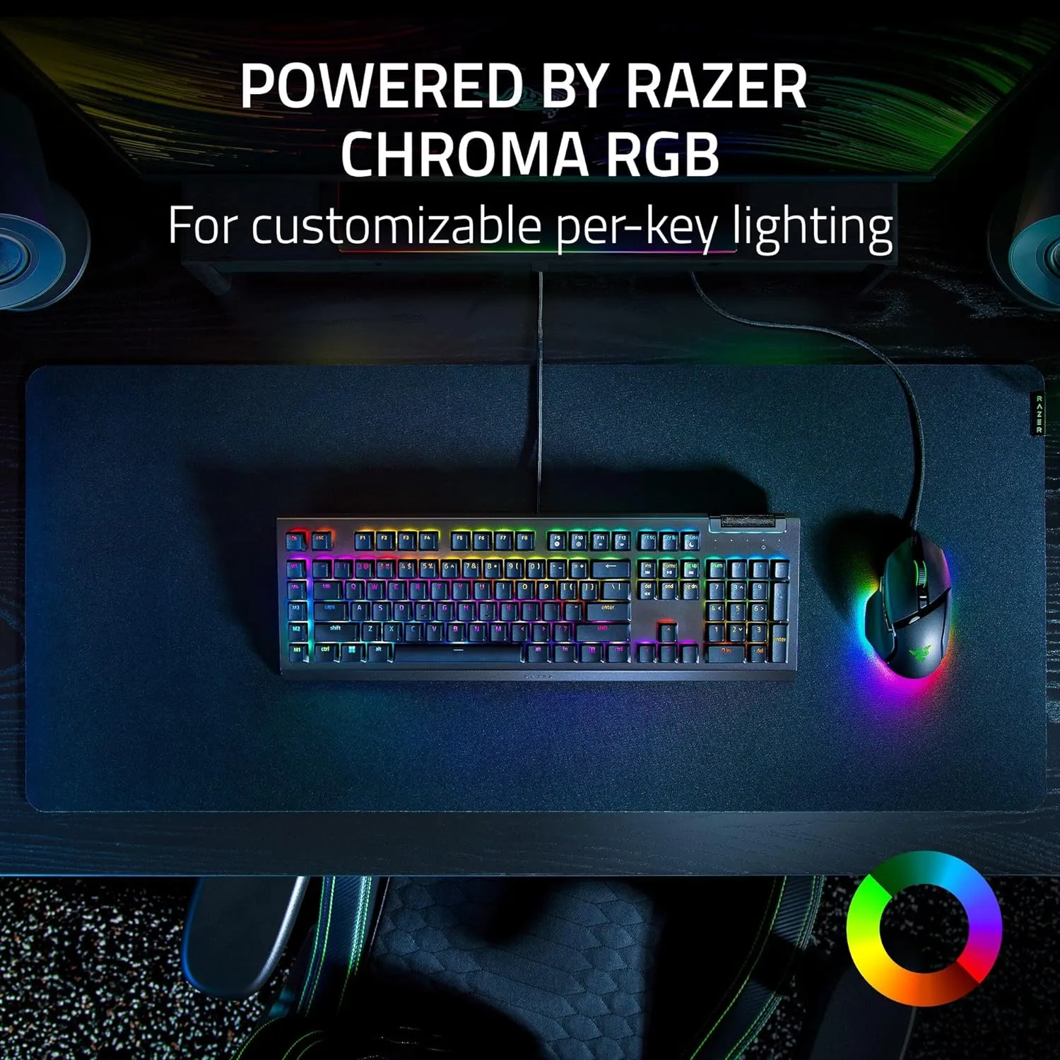 【RAZER 電競產品 – 十二月優惠】Razer BlackWidow V4 X 電競遊戲鍵盤 (英文 綠軸) RZ03-04700100-R3M1