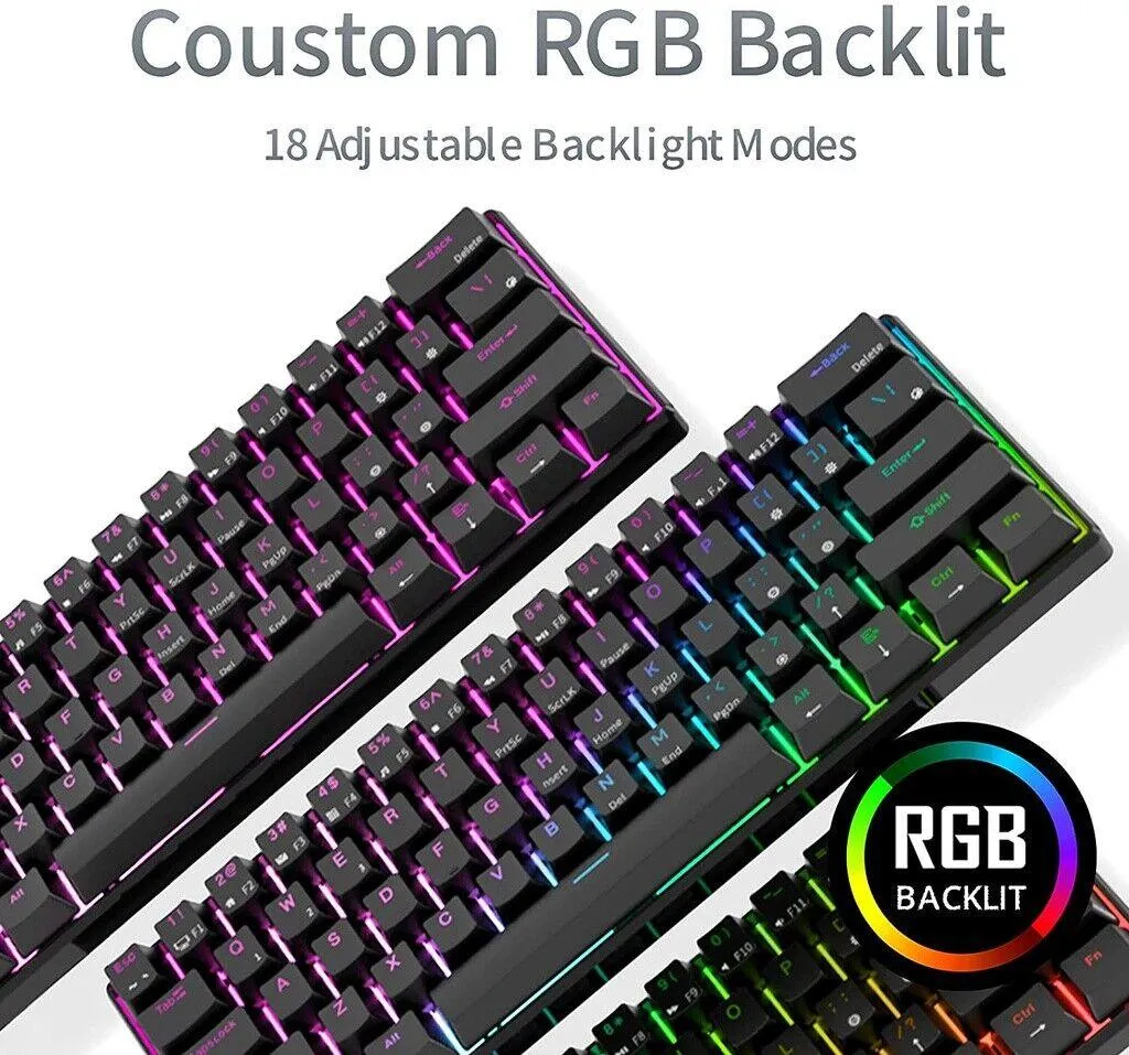 RK Royal Kludge RK61 60% Mechanical Keyboard