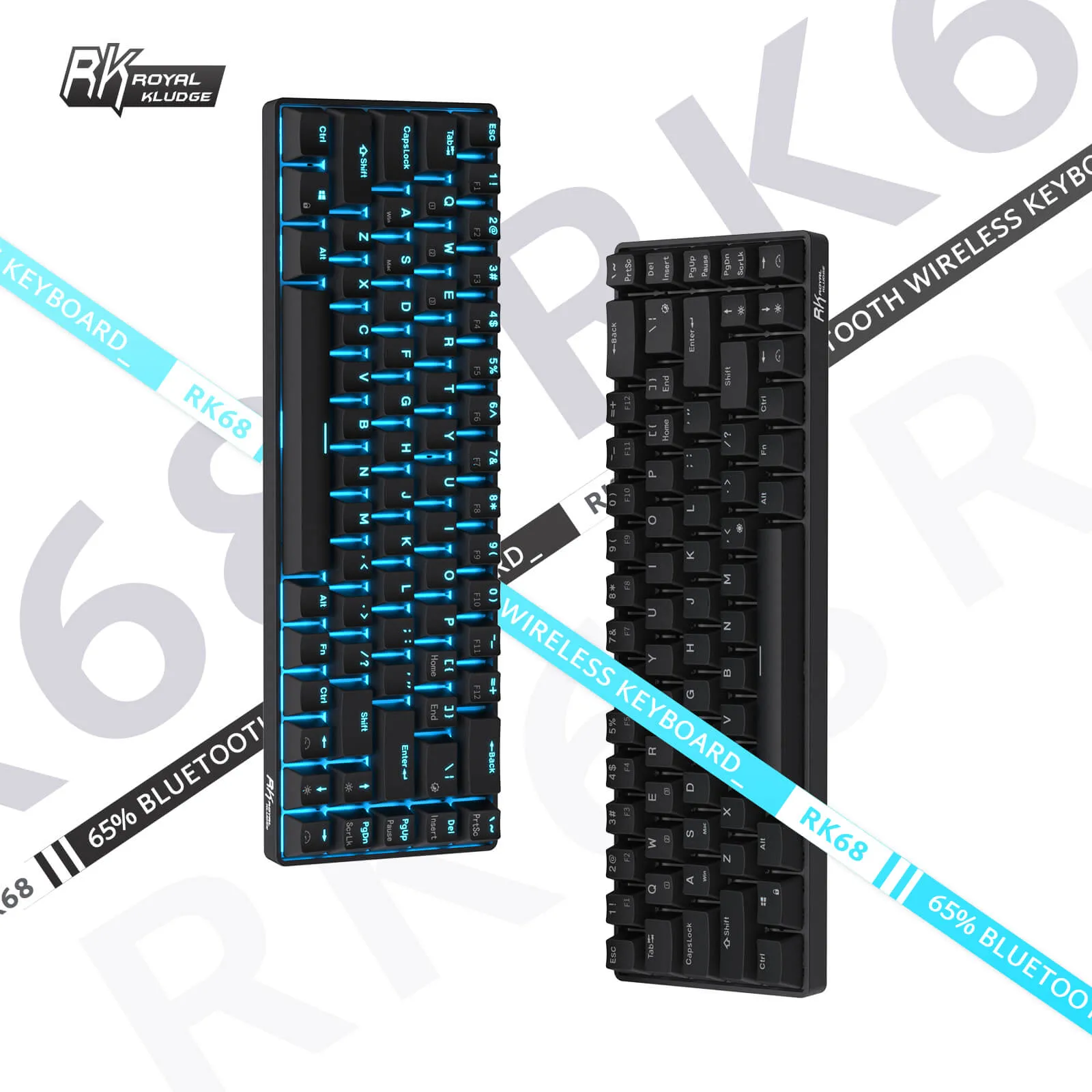 RK68 65% Wireless Mechanical Keyboard (Single Color Backlit)