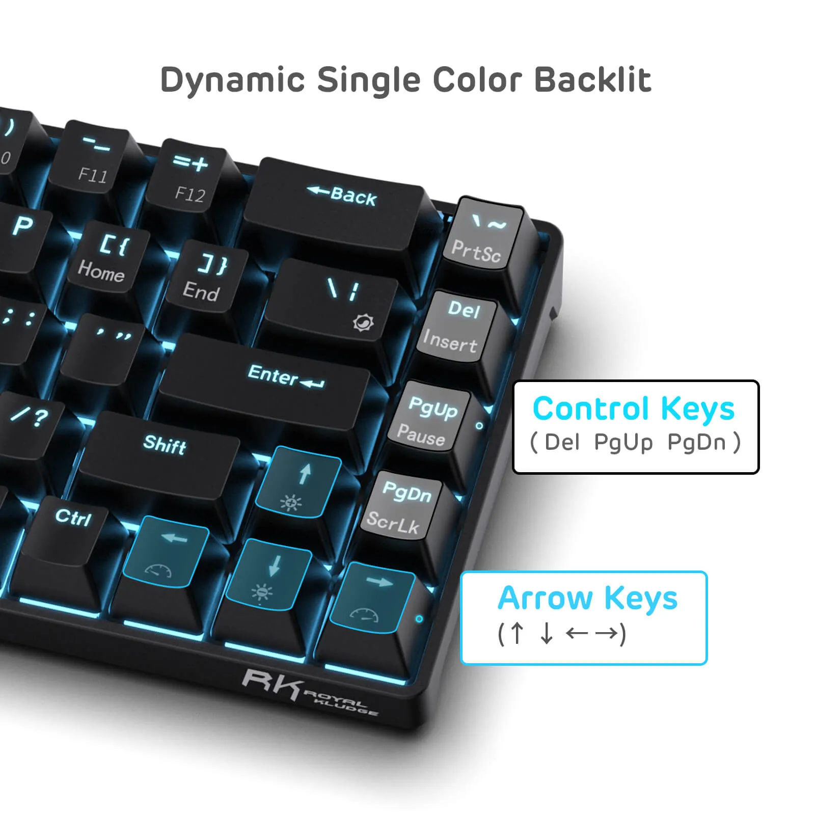 RK68 65% Wireless Mechanical Keyboard (Single Color Backlit)