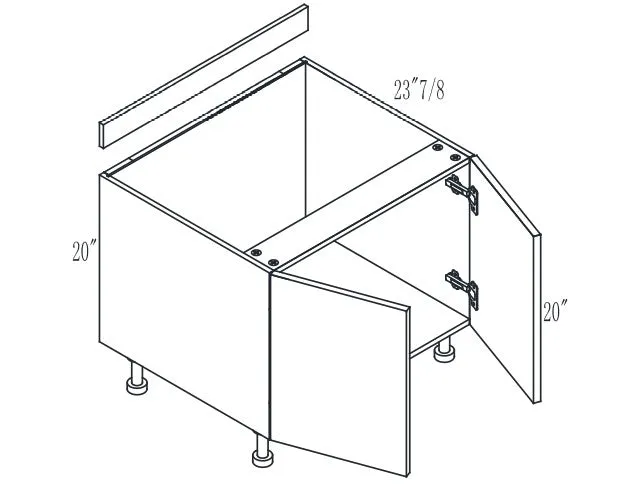 RTA - Lacquer Grey - Farm Sink Base Cabinet | 33"W x 30"H x 23.8"D