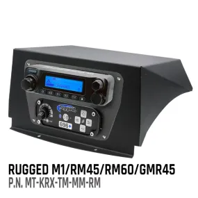 Rugged Radios Kawasaki KRX Multi-Mount Kit - Top Mount - for Rugged Radios UTV Intercoms and Radios - Motorola CM300D / Vertex 2200