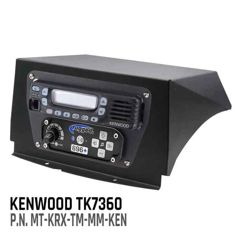 Rugged Radios Kawasaki KRX Multi-Mount Kit - Top Mount - for Rugged Radios UTV Intercoms and Radios - Motorola CM300D / Vertex 2200