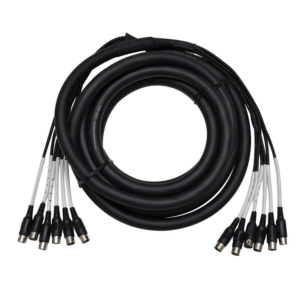 SAMI-6x20 - 6 Channel MIDI Snake Cable 20'