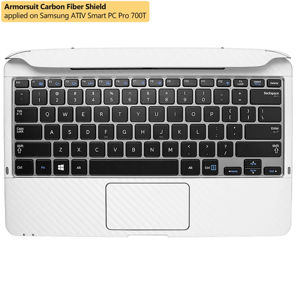 Samsung ATIV Smart PC Pro 700T Keyboard White Carbon Fiber Film Protector