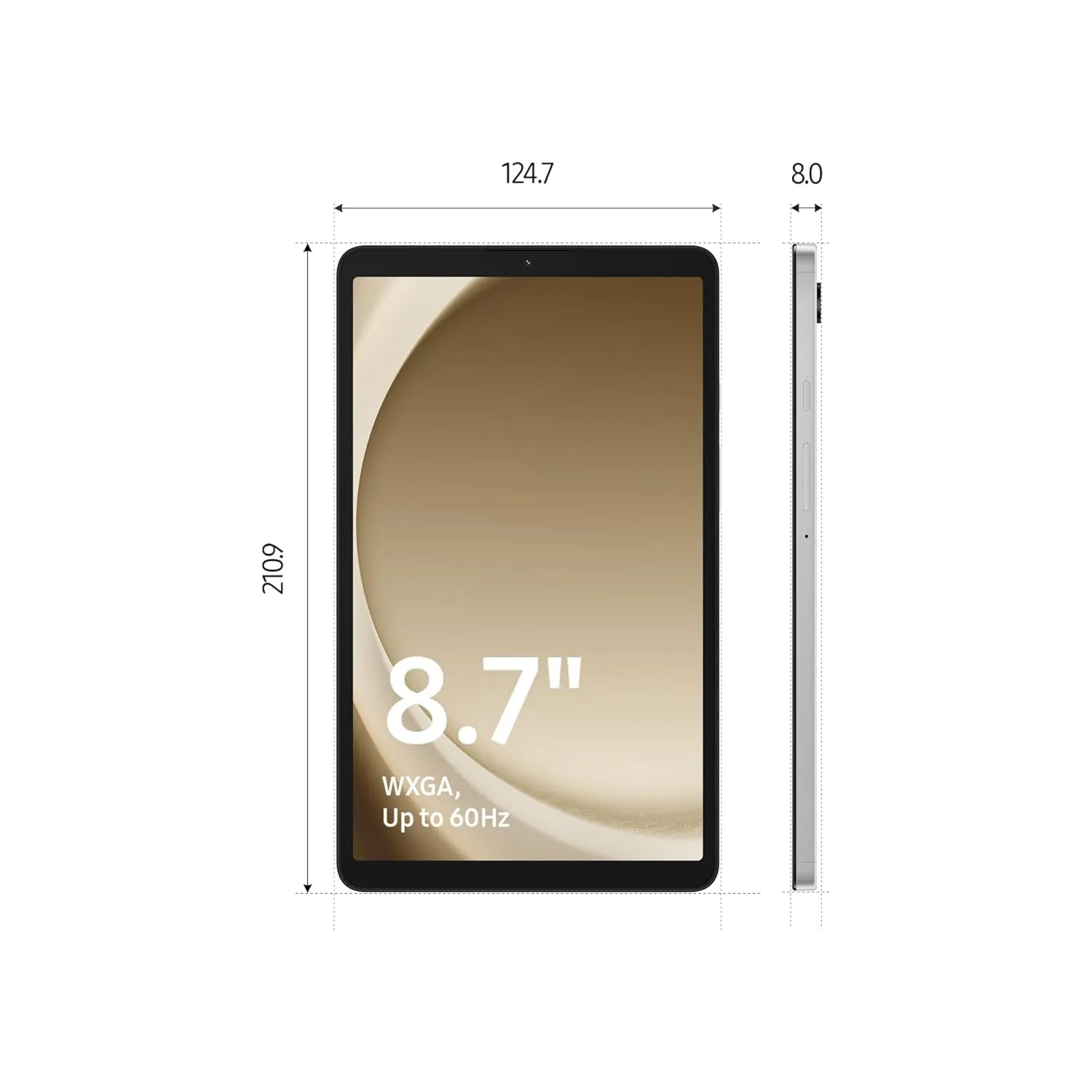 Samsung Galaxy Tab A9 22.10 cm (8.7 inch) Display, RAM 4 GB, ROM 64 GB Expandable, Wi-Fi 4G, Tablet, Silver