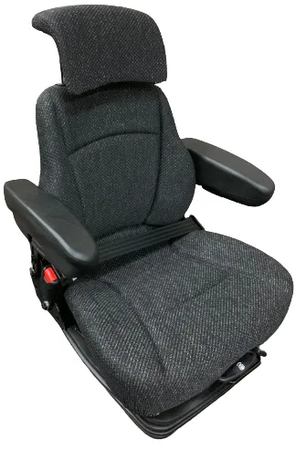 Sears 5545 Series Air Suspension Equipment Seat w/Belt, OPS & 12V Compressor - Asphalt Cloth