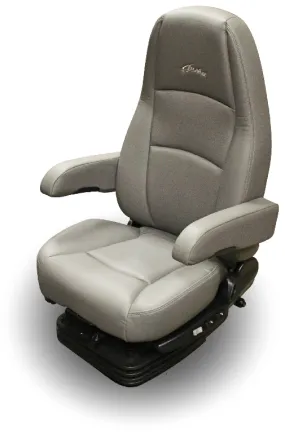 Sears Atlas II DLX Truck Seat – Gray Ultra-leather with Dual Arms PN 2D311PUBBNSN